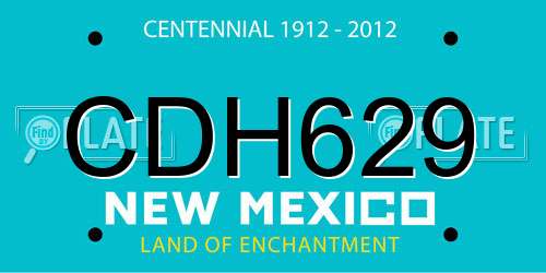 CDH629 New Mexico License Plate