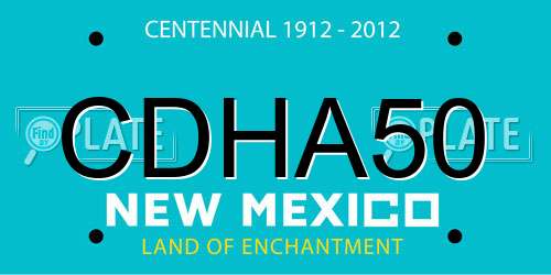 CDHA50 New Mexico License Plate