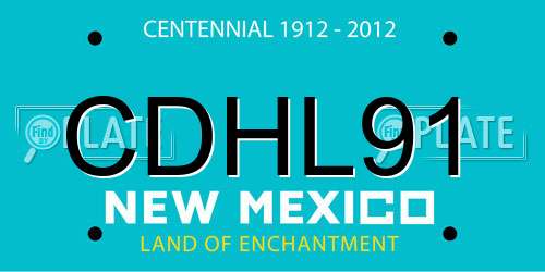 CDHL91 New Mexico License Plate