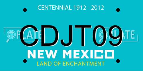 CDJT09 New Mexico License Plate