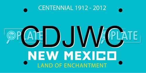 CDJWC New Mexico License Plate