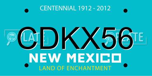 CDKX56 New Mexico License Plate