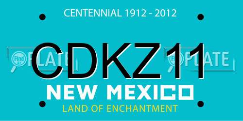 CDKZ11 New Mexico License Plate