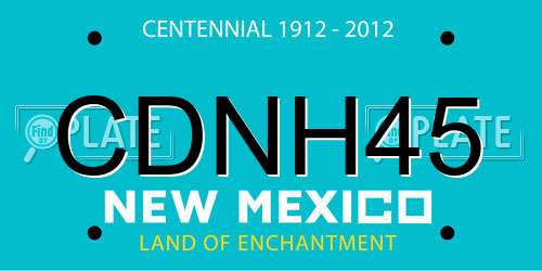 CDNH45 New Mexico License Plate