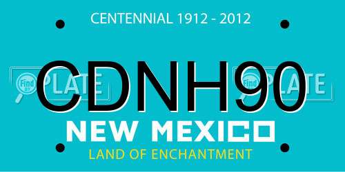 CDNH90 New Mexico License Plate