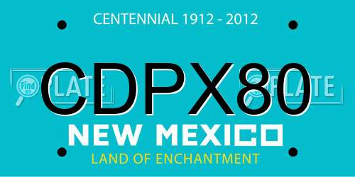 CDPX80 New Mexico License Plate