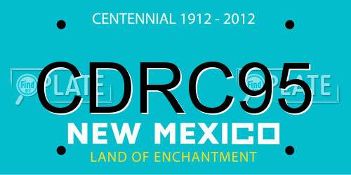 CDRC95 New Mexico License Plate
