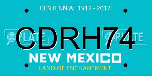 CDRH74 New Mexico License Plate