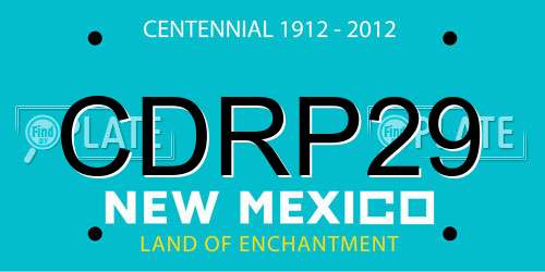 CDRP29 New Mexico License Plate