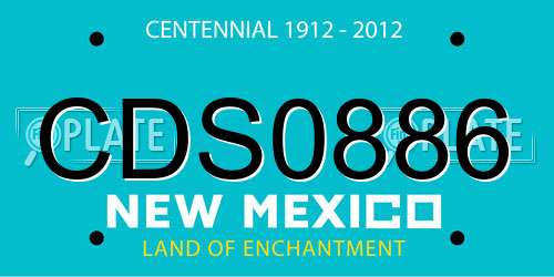 CDS0886 New Mexico License Plate