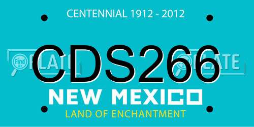 CDS266 New Mexico License Plate
