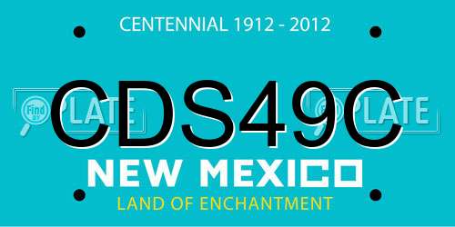 CDS49C New Mexico License Plate