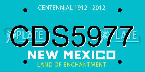 CDS5977 New Mexico License Plate