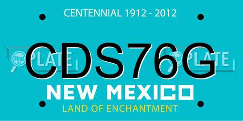 CDS76G New Mexico License Plate