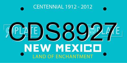 CDS8927 New Mexico License Plate
