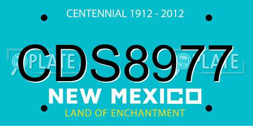 CDS8977 New Mexico License Plate