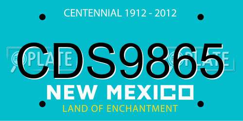 CDS9865 New Mexico License Plate