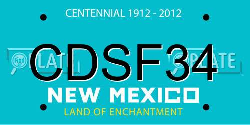 CDSF34 New Mexico License Plate