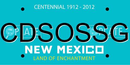 CDSOSSG New Mexico License Plate