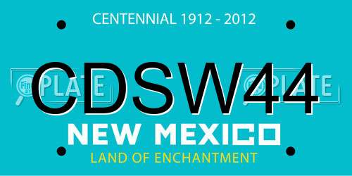 CDSW44 New Mexico License Plate