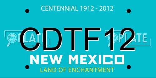 CDTF12 New Mexico License Plate