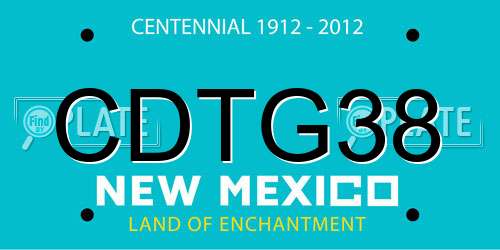 CDTG38 New Mexico License Plate