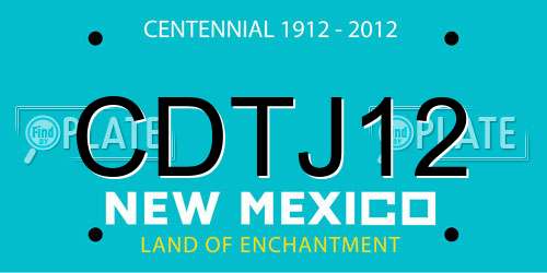 CDTJ12 New Mexico License Plate