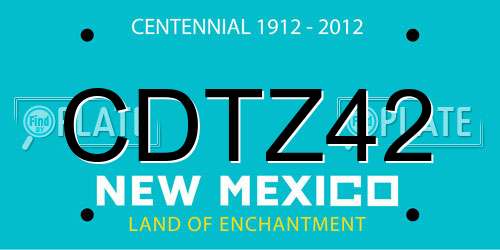 CDTZ42 New Mexico License Plate