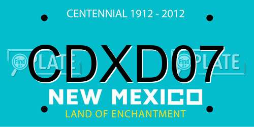 CDXD07 New Mexico License Plate