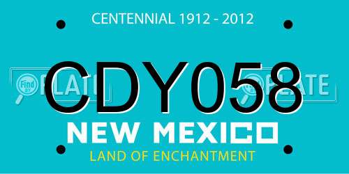 CDY058 New Mexico License Plate