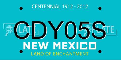 CDY05S New Mexico License Plate