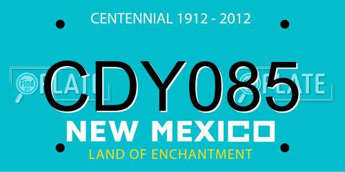 CDY085 New Mexico License Plate