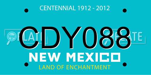 CDY088 New Mexico License Plate