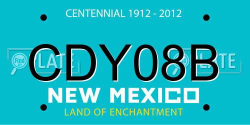 CDY08B New Mexico License Plate
