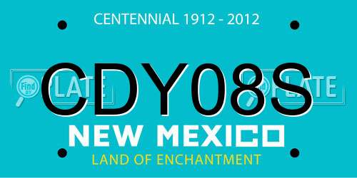 CDY08S New Mexico License Plate
