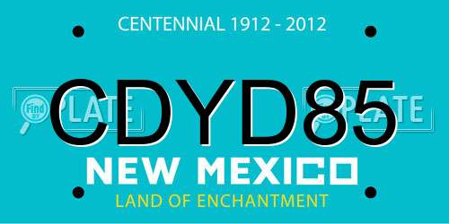 CDYD85 New Mexico License Plate