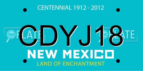 CDYJ18 New Mexico License Plate