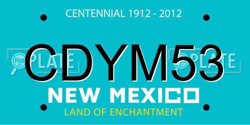 CDYM53 New Mexico License Plate