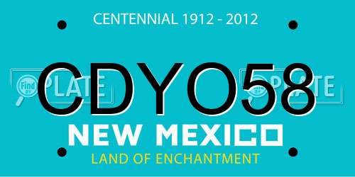 CDYO58 New Mexico License Plate