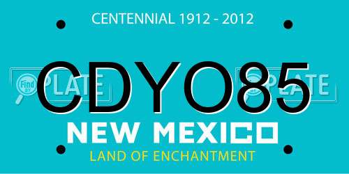 CDYO85 New Mexico License Plate