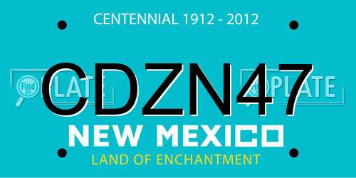 CDZN47 New Mexico License Plate