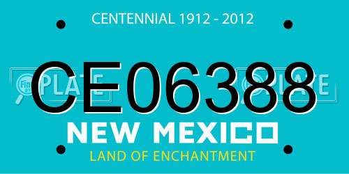 CE06388 New Mexico License Plate