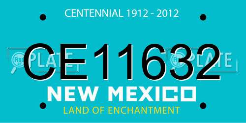 CE11632 New Mexico License Plate