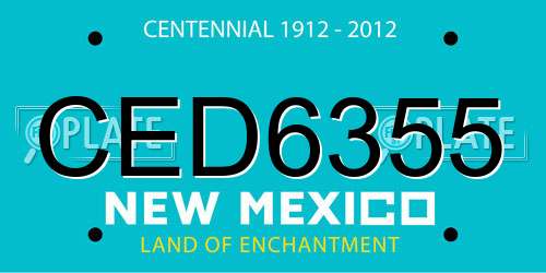 CED6355 New Mexico License Plate
