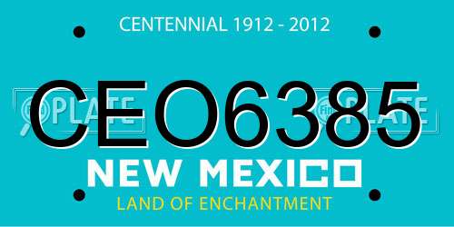CEO6385 New Mexico License Plate