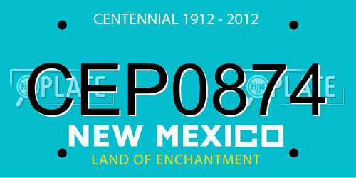 CEP0874 New Mexico License Plate