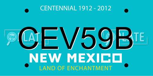 CEV59B New Mexico License Plate