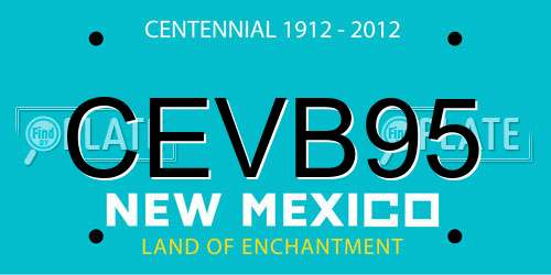 CEVB95 New Mexico License Plate