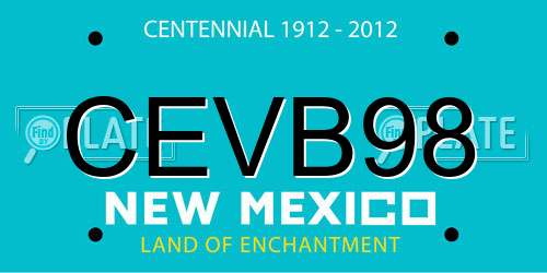 CEVB98 New Mexico License Plate