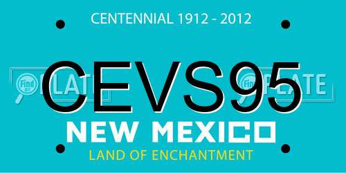 CEVS95 New Mexico License Plate